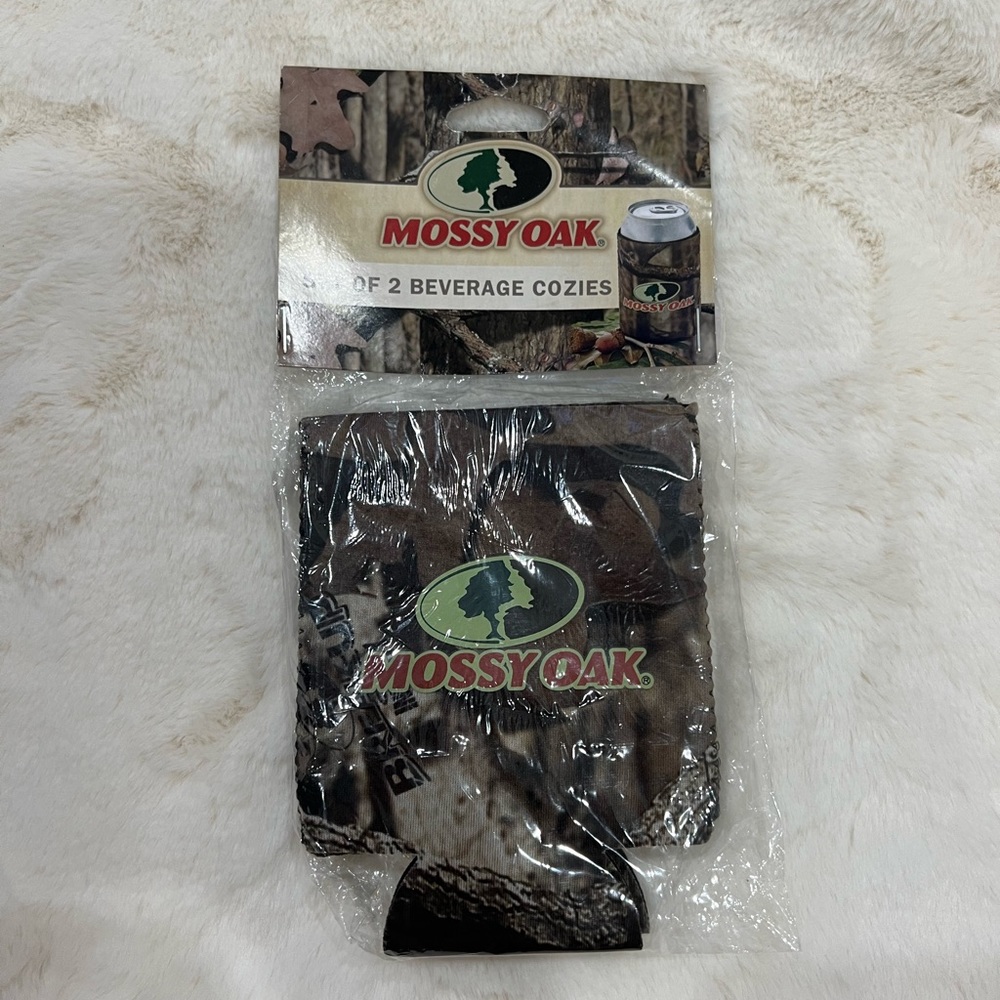 Set of two Mossy Oak beverage cozies